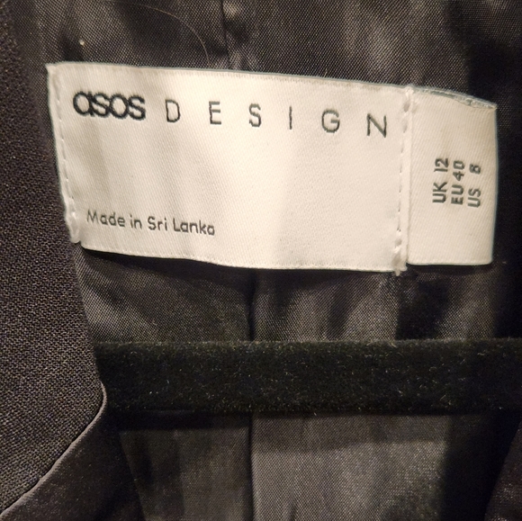 ASOS DESIGN Double Breasted Blazer, Black, Size US 8 and Size U… - Picture 6 of 10